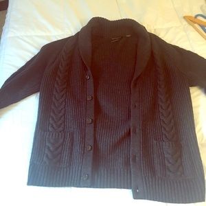 Black Wool Cardigan sweater